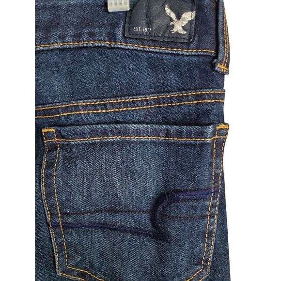AMERICAN EAGLE Women's Size 2 Jeans Artist Crop Super Stretch Logo Waist 26" - Picture 7 of 8